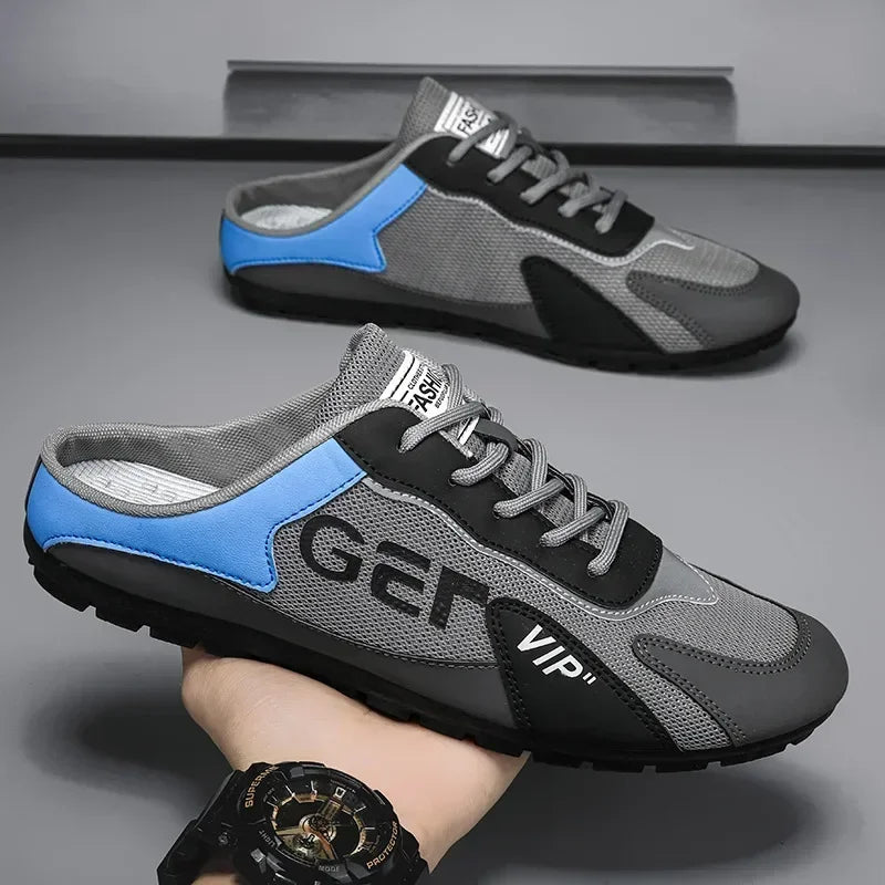 Men's Breathable Half Slip-On Casual Flat Sneakers Slip-On Sneakers Axl