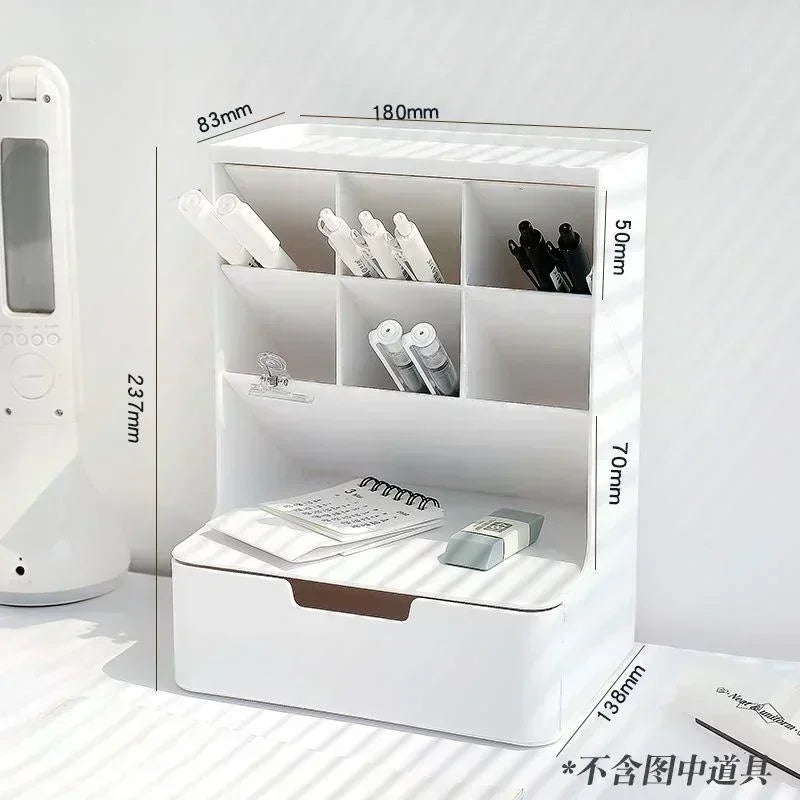 Nordic Oblique Pen Holder – Desktop Stationery Organizer Desk Pen Organizer Axl White