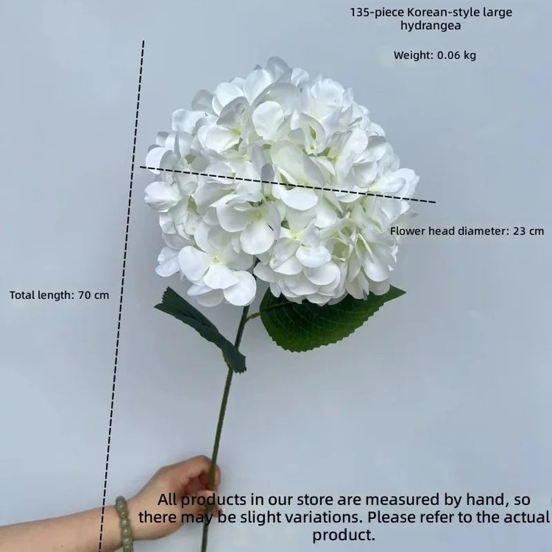Large Hydrangea Artificial Flower Stems – 135 Petals, Candy Colors Artificial Flower Stems Axl