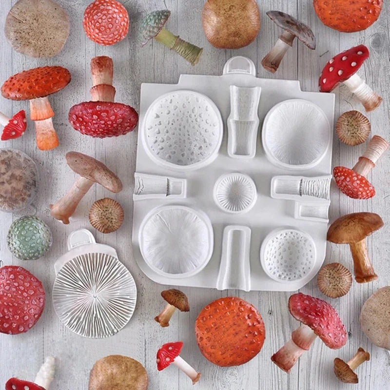 Mushroom Silicone Fondant Mold – Cake, Chocolate & Resin Silicone Baking Mold Axl