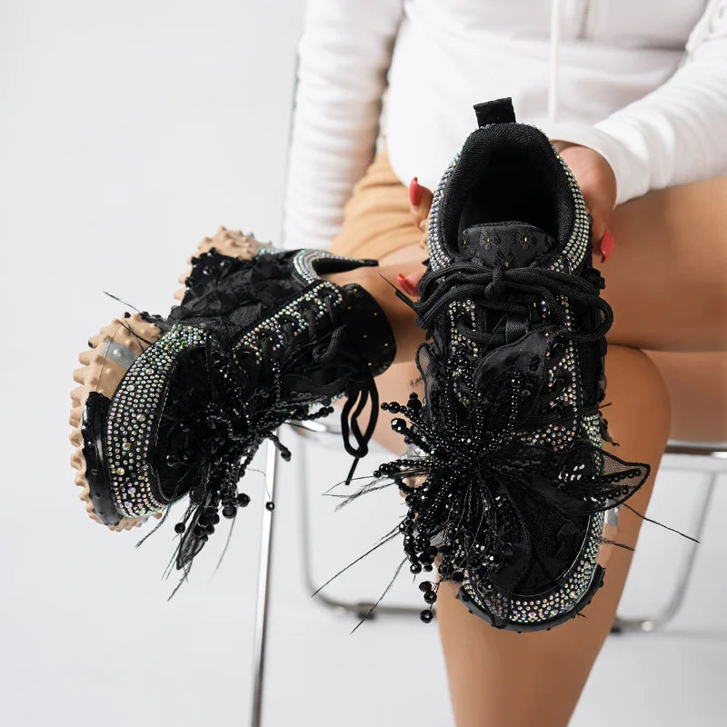 Women's Platform Sneakers – Breathable Casual Walking Shoes Platform Sneakers Axl