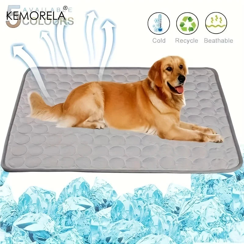 KEMORELA Pet Cooling Mat – Summer Ice Pad for Cats & Dogs Pet Cooling Mat Axl