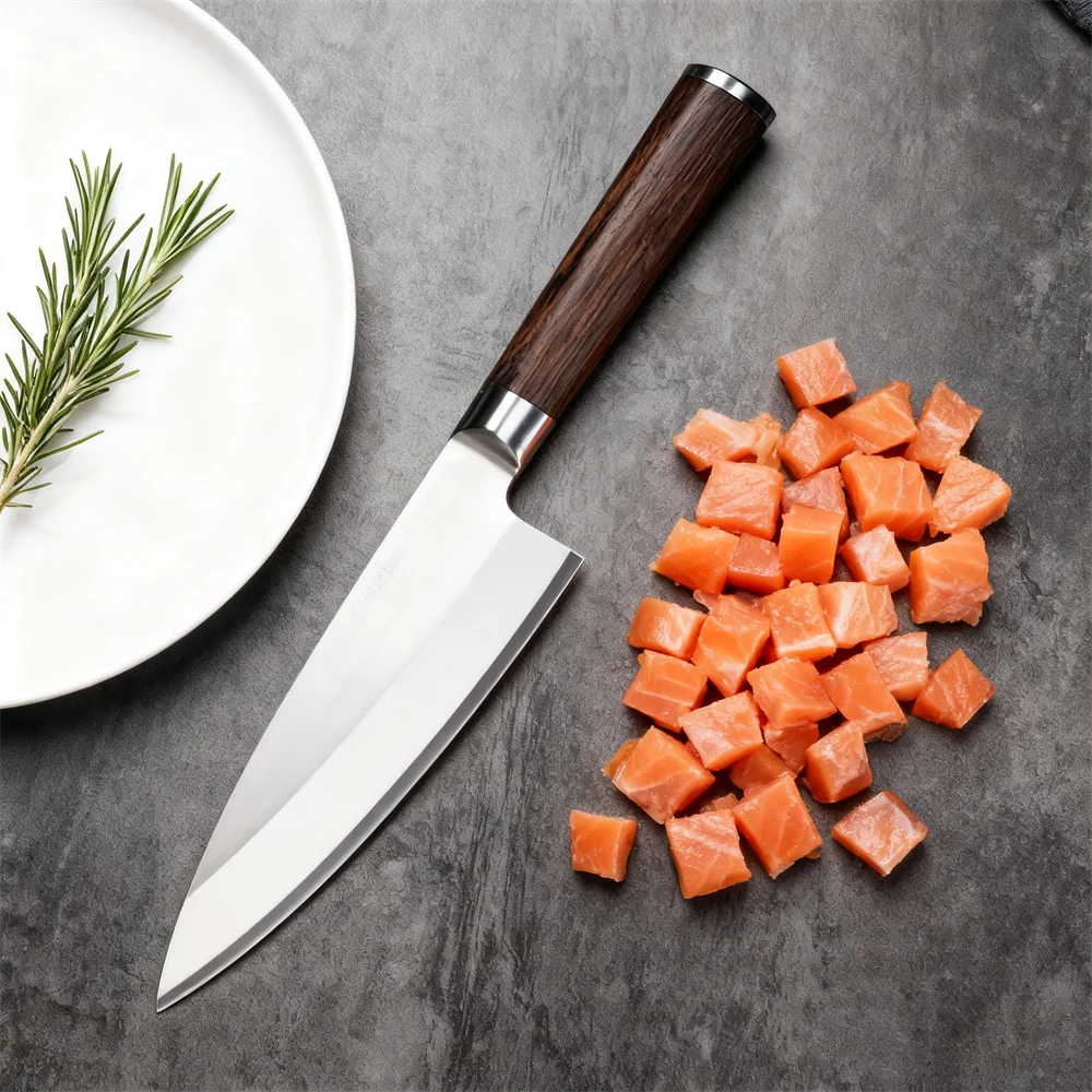 Sashimi Sushi Slicing Knife – Sharp Steel Kitchen Knife Sashimi Slicing Knife Axl Sashimi Knife-8inch