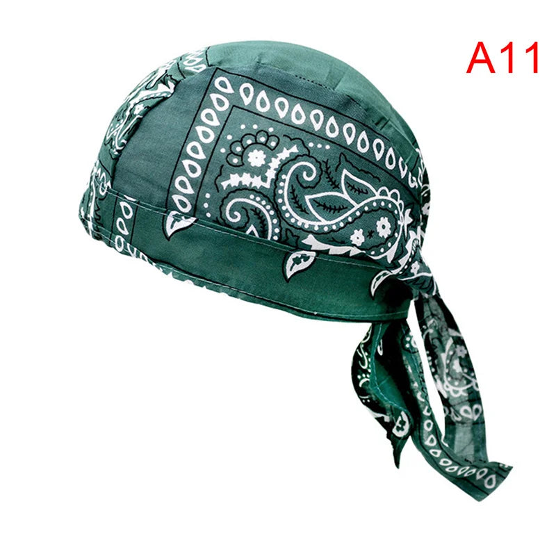 Unisex Cotton Durag Bandana Hat – Printed Head Scarf Cap Bandana Durag Hat Axl A11