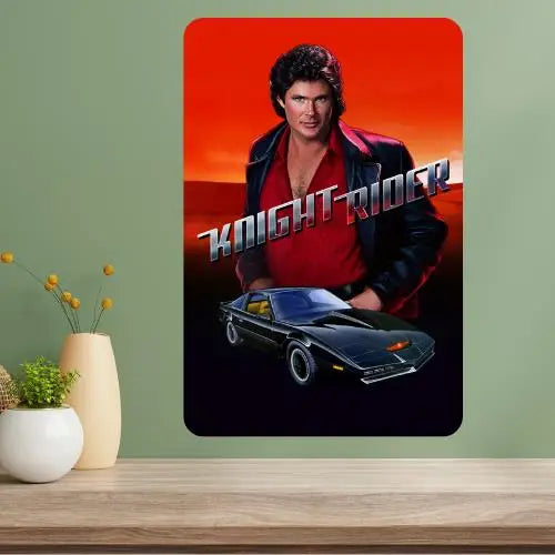 Knight Rider Metal TV Show Poster Sign – Retro Wall Decor Metal Wall Sign Axl aluminum sign aluminum 14x20cm