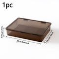 A5 Plastic File Organizer Box – Stackable Desktop Storage Desktop File Organizer Axl Transparent Grey 1pc
