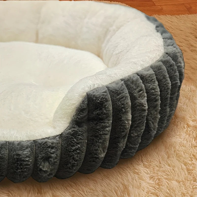 KEMORELA Jumbo Plush Cat Bed – Sofa with Backrest, Washable Plush Pet Bed Axl
