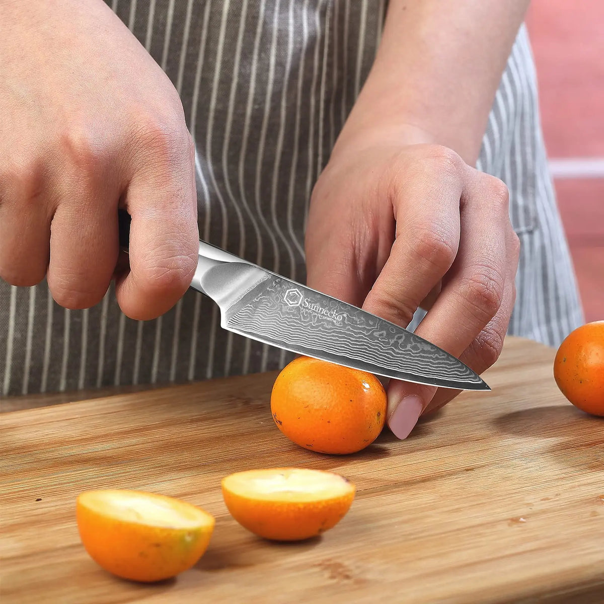 Sunnecko 3.5" Damascus Steel Paring Knife – 67-Layer Sharp Damascus Paring Knife Axl