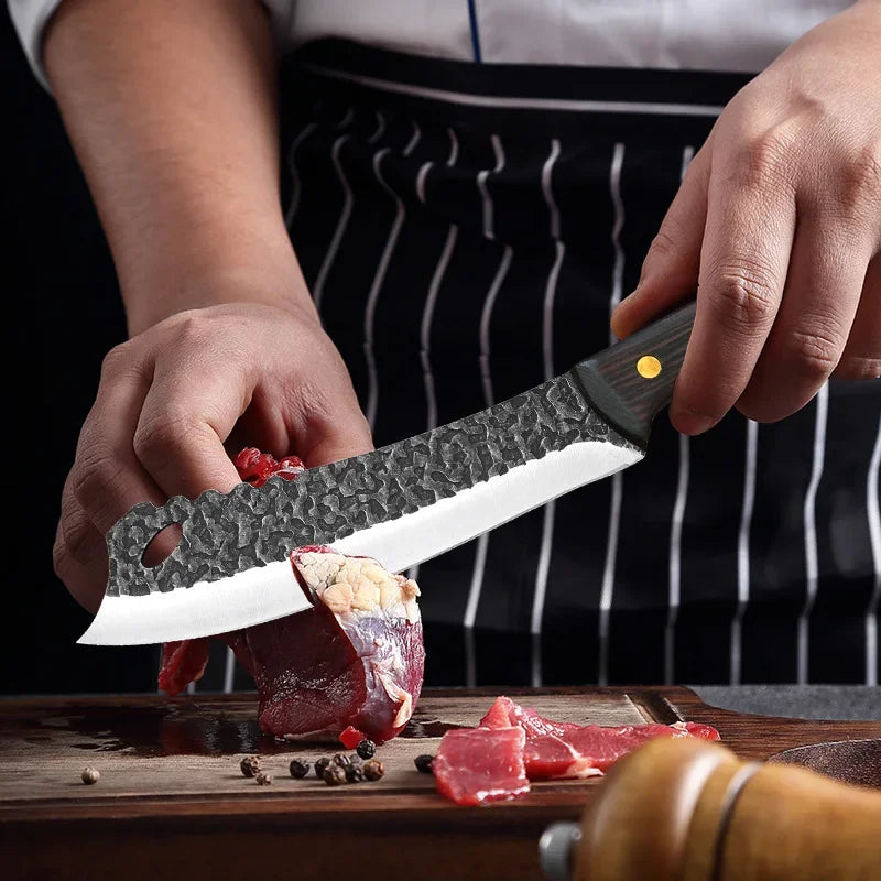 InLeung Handmade Forged Kitchen Cleaver – Stainless Steel Chef Knife Chef Kitchen Knife Axl