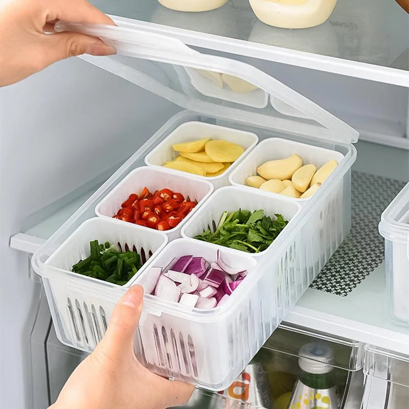 Fridge Fresh-Keeping Drain Box – Garlic Veggie Organizer Food Storage Container Axl Default Title