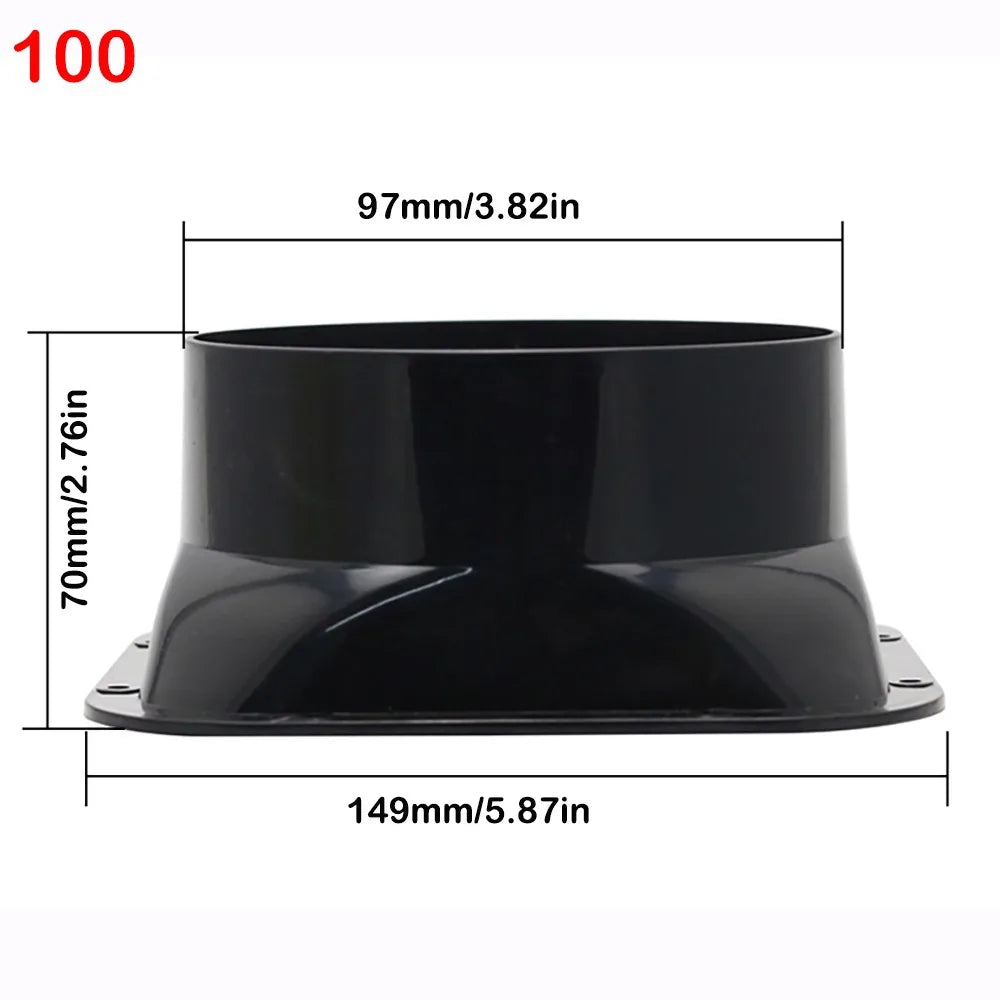 Flange Duct Connector – Air Ventilation Adapter 100–300mm Ventilation Duct Adapter Axl 16mm 100mm