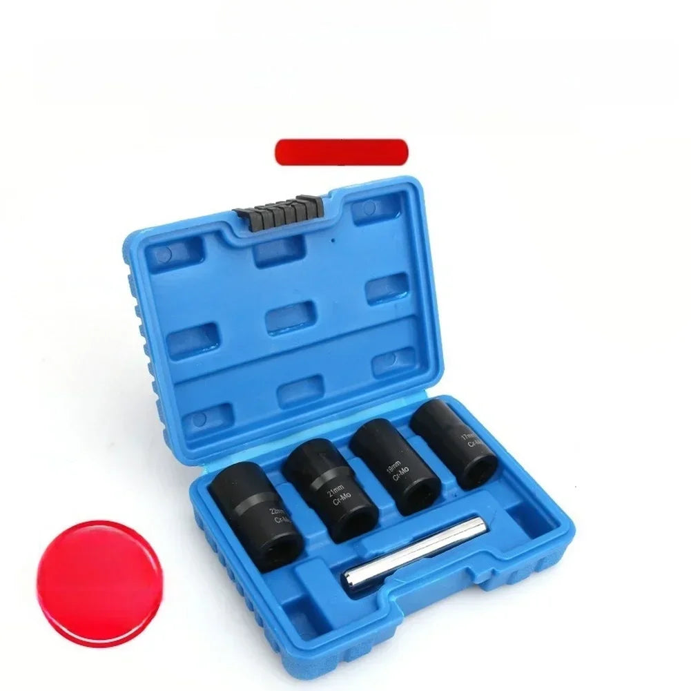 4-Pc Lug Nut Extractor Socket Set 17/19/21/22mm Car Tire Tool Nut Extractor Set Axl