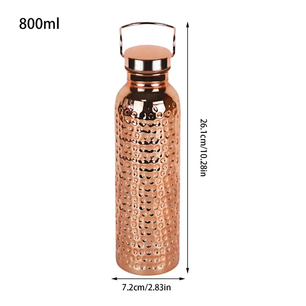 Pure Copper Water Bottle 800ml | Insulated Outdoor Drinkware Insulated Water Bottle Axl 0.8l gold