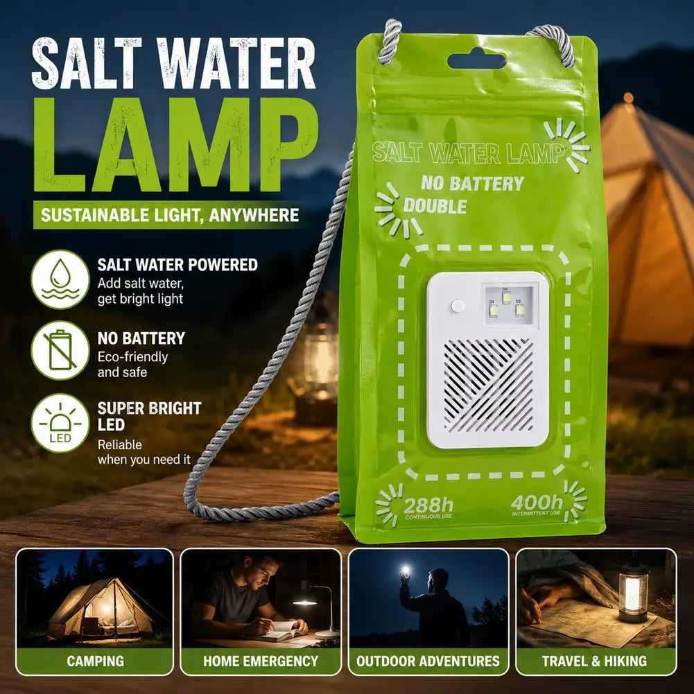 Saltwater Powered LED Camping Lamp – SOS Emergency Light Camping Emergency Lamp Axl