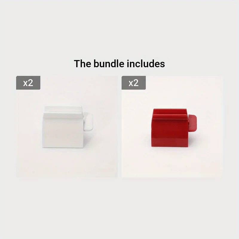 Rolling Toothpaste Squeezer – Hygienic Tube Dispenser Tool Toothpaste Tube Squeezer Axl white 2 Red 2