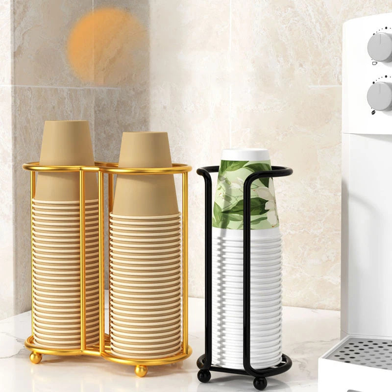 Desktop Paper Cup Holder – Iron Dispenser & Storage Rack Cup Holder Rack Axl
