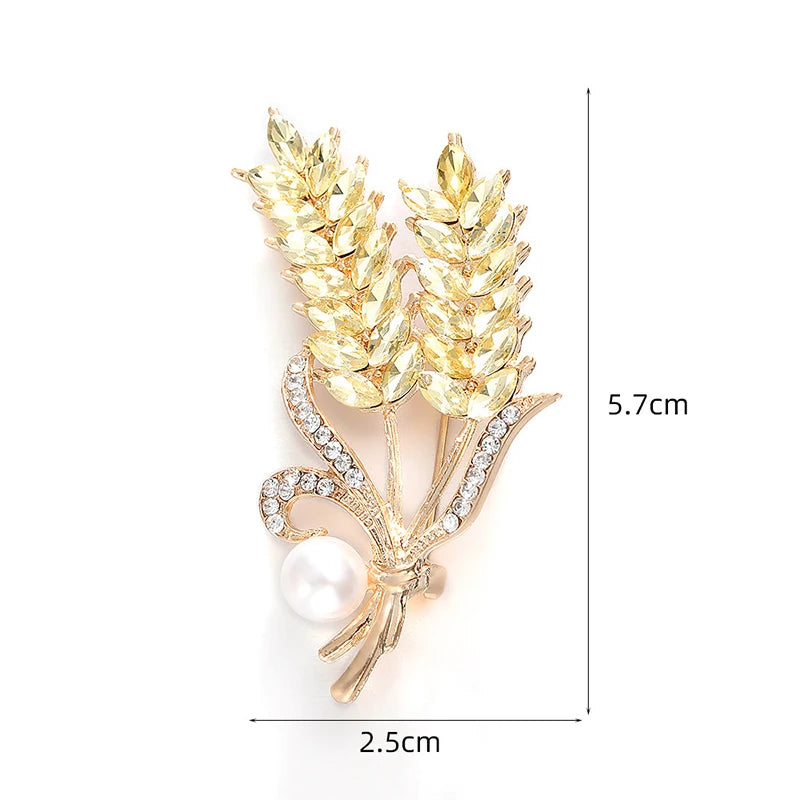 Wheat Ear Corsage Brooch – Single Pin Lapel Badge Accessory Lapel Pin Brooch Axl A3