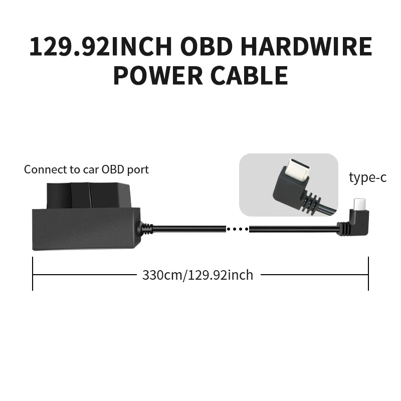 Dash Cam Hardwire Kit 3.3m | 12-24V Parking Mode Power Cable Dash Cam Hardwire Kit Axl