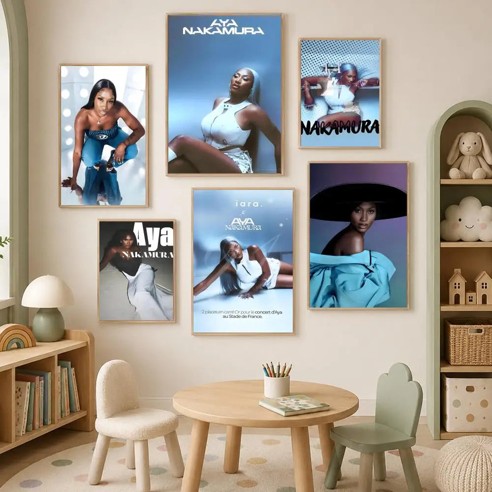 Aya Nakamura HD PVC Wall Art Poster – Self-Stick Waterproof Wall Art Poster Axl