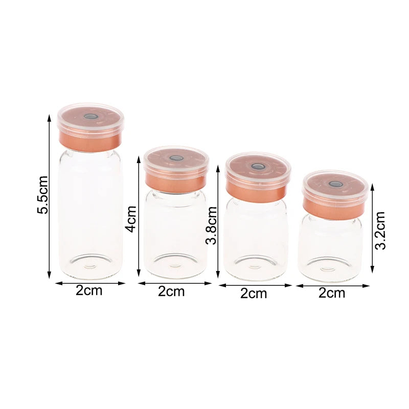 10-Pack Glass Vials with Flip-Off Caps – 3ml 5ml 6ml 10ml Glass Storage Vials Axl