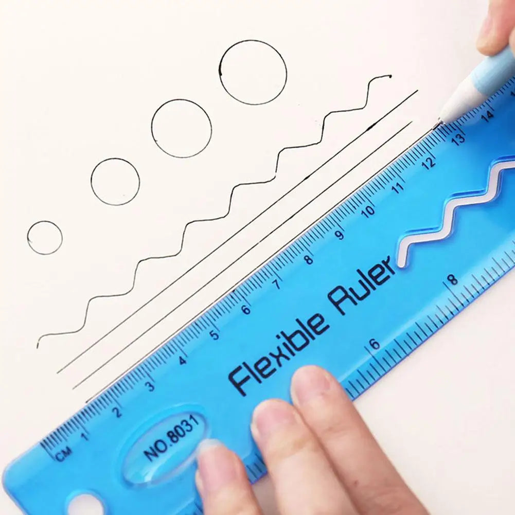 30cm Flexible Folding Ruler – Soft Plastic Student Ruler Flexible Ruler Axl