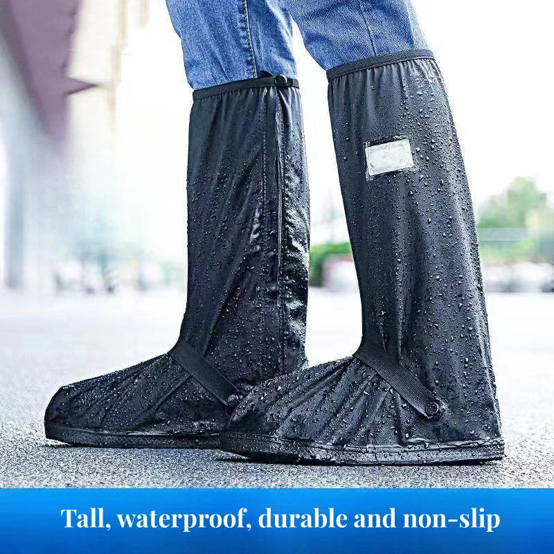 Waterproof Rain Shoe Covers – Reflective High-Top Bike & Moto Waterproof Shoe Covers Axl