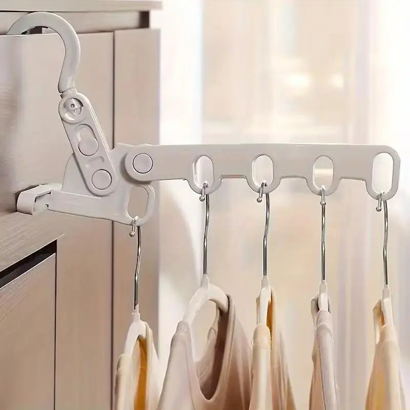 2-Pack Foldable 5-Hook Clothes Hanger – Travel & Space-Saving Clothes Hanger Axl