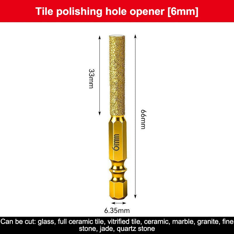 Diamond Core Drill Bits – Dry Drilling for Tile, Granite & Marble Diamond Core Drill Bits Axl 6MM