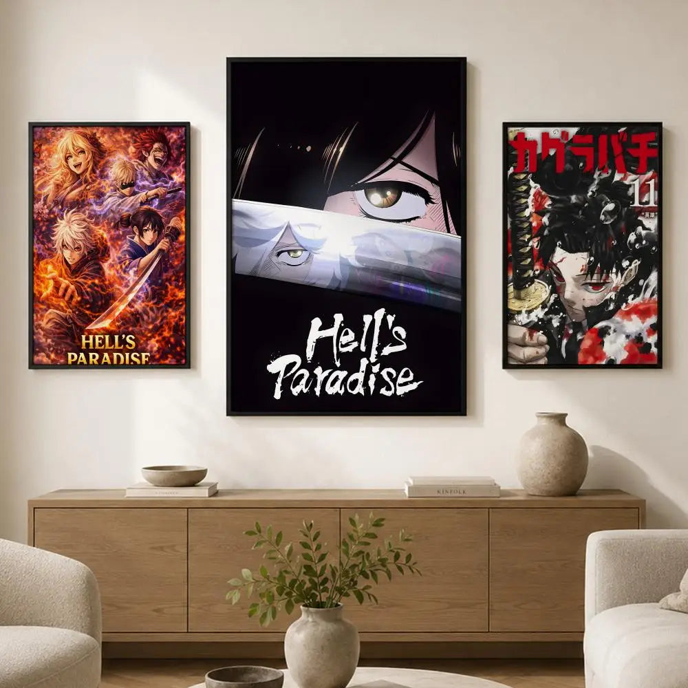 Hell's Paradise Anime PVC Wall Poster – Peel & Stick HD Art Anime Wall Poster Axl