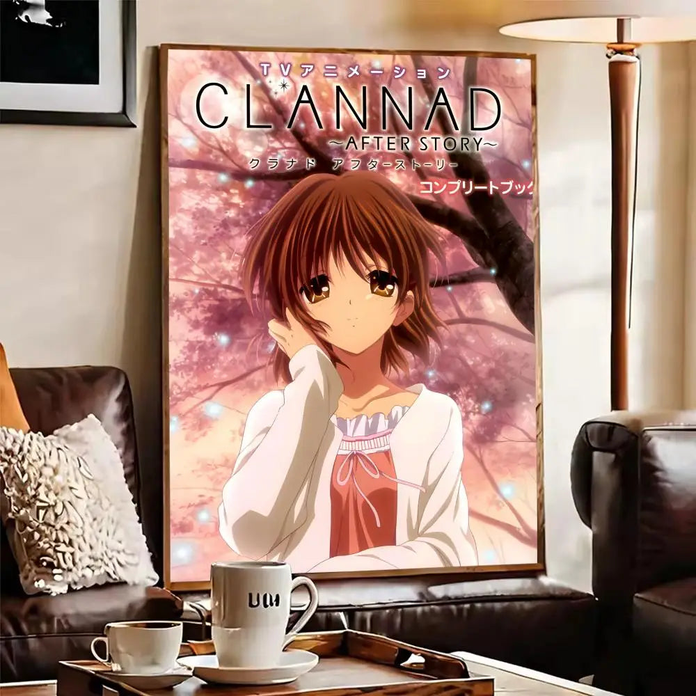 Clannad Anime Self-Adhesive Poster | Wall Art for Home & Office Anime Wall Poster Axl