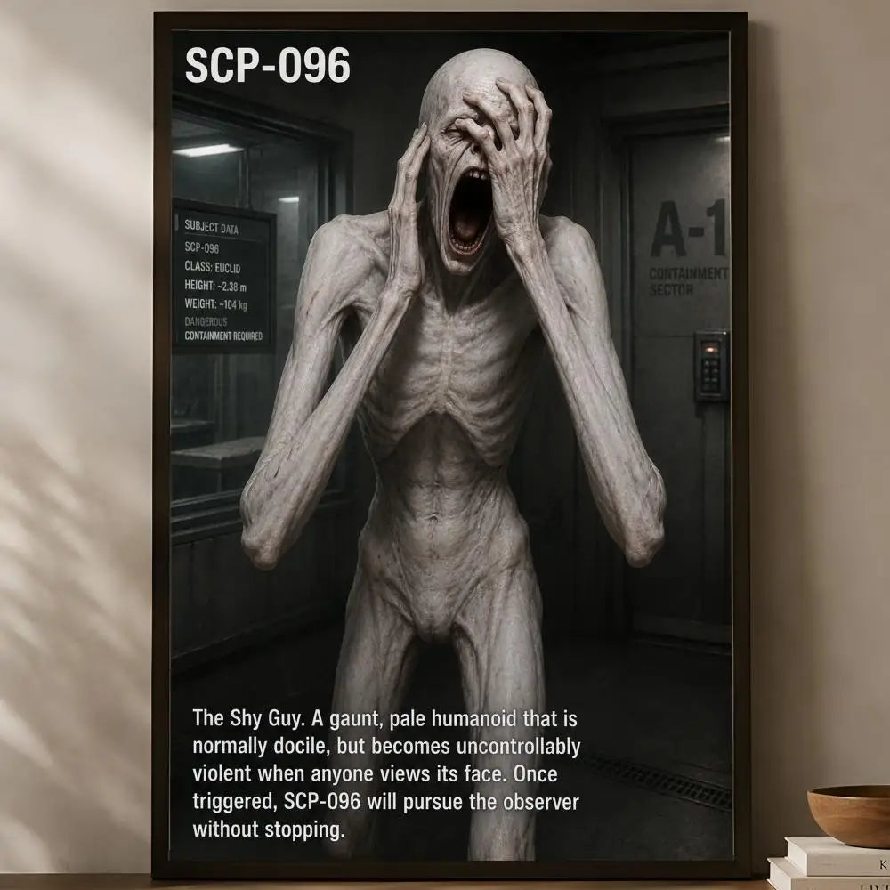 SCP Foundation Wall Poster – Self-Stick HD Waterproof Wall Art Wall Art Poster Axl White14 60X90cmNoframe