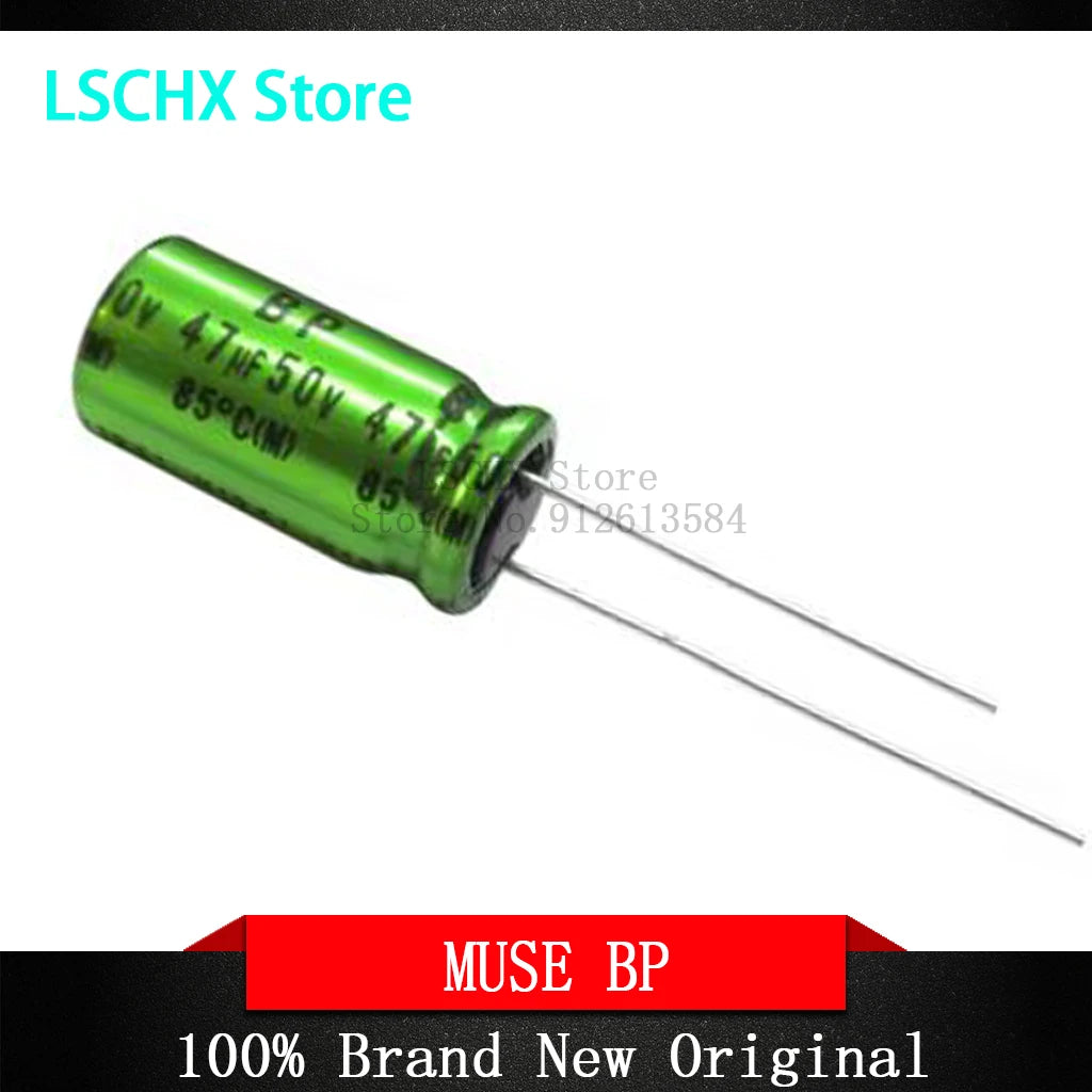 Nichicon MUSE BP ES HiFi Audio Capacitors 10pcs | Non-Polar HiFi Audio Capacitor Axl 35V10UF 6.3X11