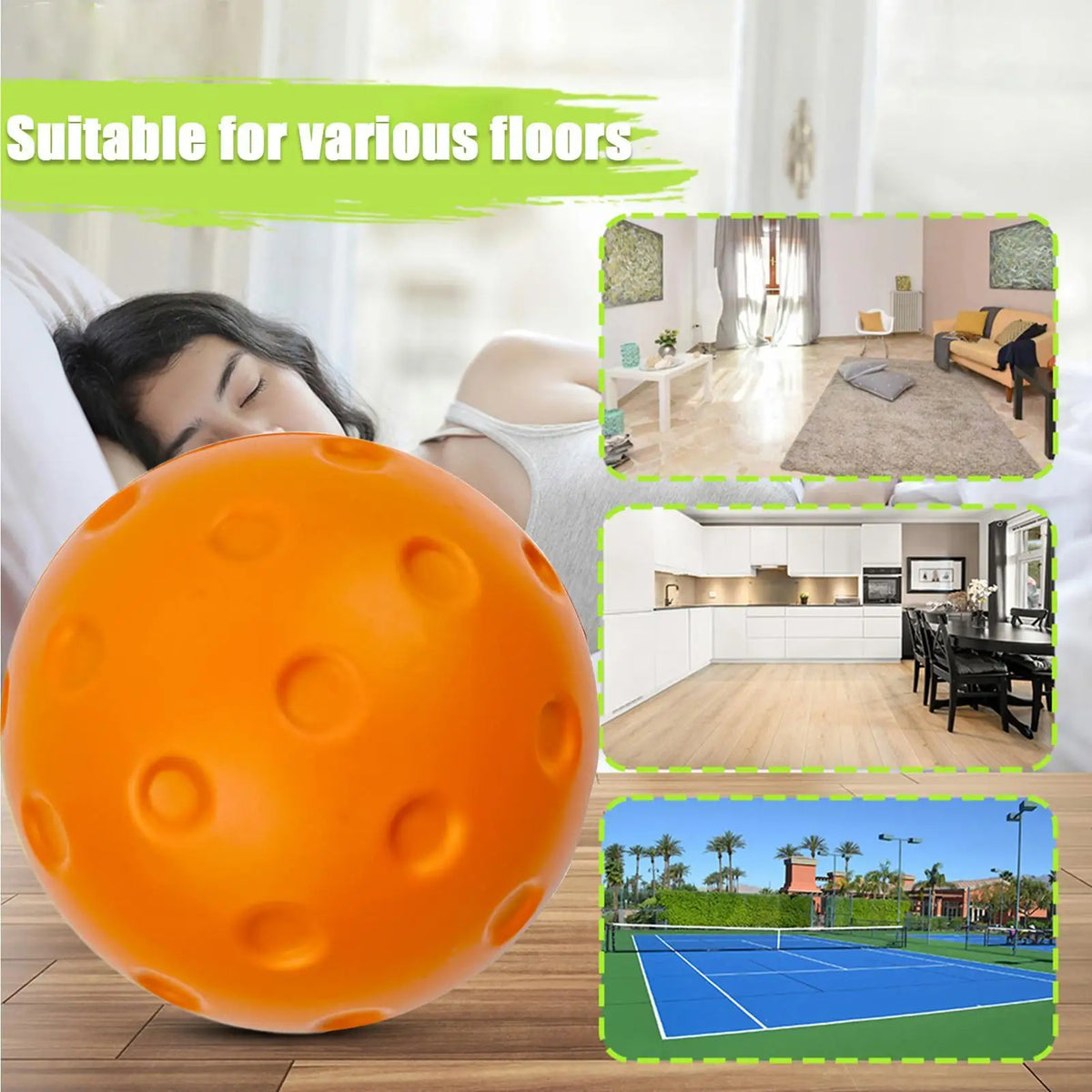 Silent PU Foam Pickleball Training Ball – Indoor Practice Pickleball Training Ball Axl