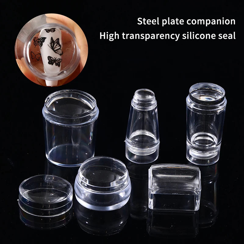 Silicone Nail Art Stamping Kit – Stamper & Scraper Set Nail Art Stamping Kit Axl
