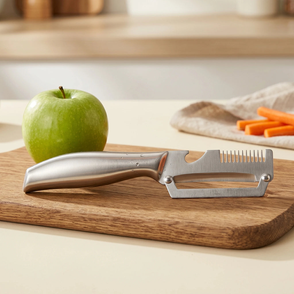 Stainless Steel Vegetable & Fruit Peeler – Sharp Non-Slip Kitchen Peeler Axl