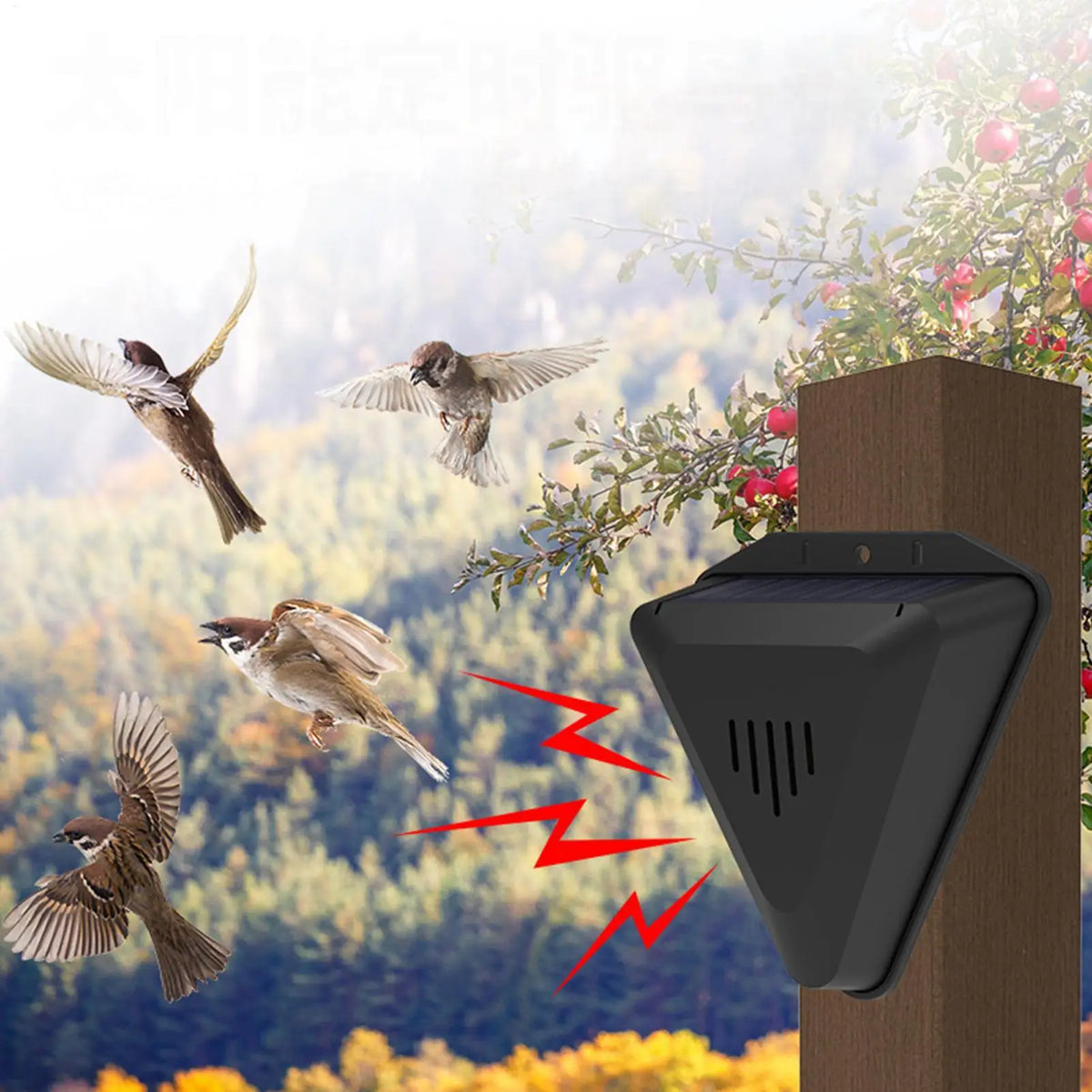 Solar Bird & Animal Repeller – 13 Sounds, IP55 Waterproof Solar Animal Repeller Axl