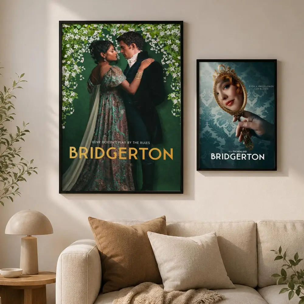Bridgerton TV Poster – Self-Adhesive Waterproof Wall Art Decor Decorative Wall Poster Axl