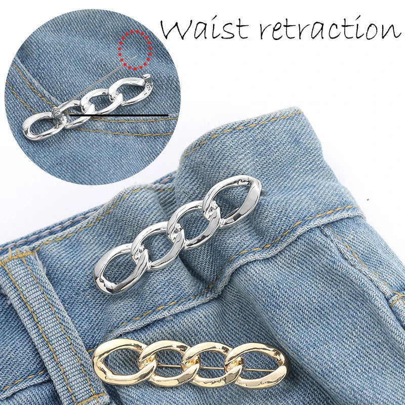Adjustable Waist Tightener Clip – Metal Snap Button for Jeans Waist Adjuster Clip Axl