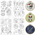 Water Soluble Embroidery Patterns – 4 Sheets, 39 Designs Embroidery Pattern Kit Axl AECH04-18800