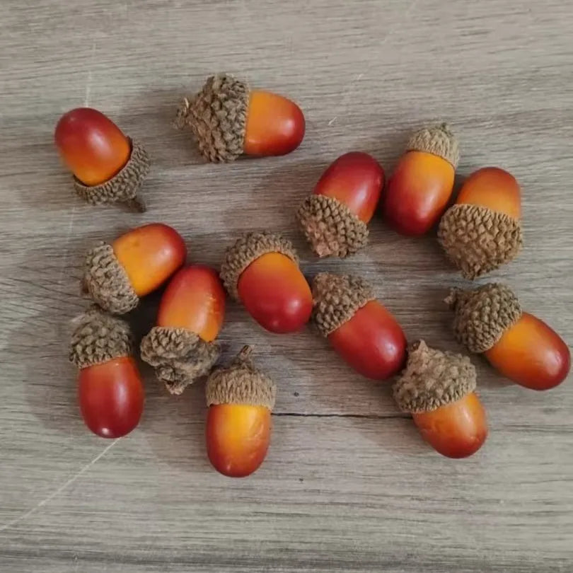 50 Pcs Faux Acorns – Autumn Vase Filler & Wreath Ornaments Seasonal Decor Ornaments Axl