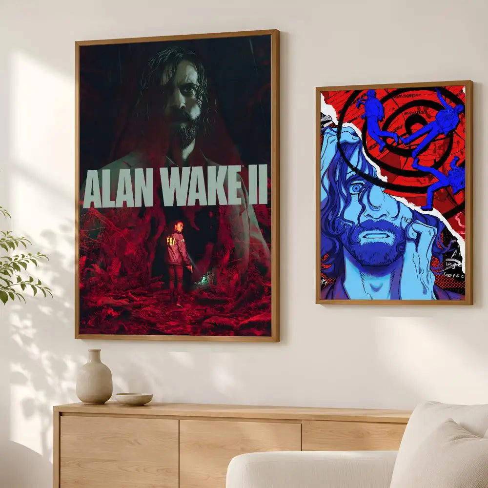 Alan Wake Game Poster – Self-Stick HD Waterproof Wall Art Wall Art Poster Axl