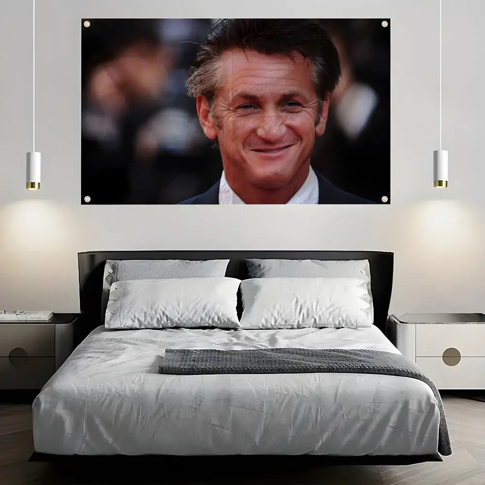 Sean Penn Fan Flag – Indoor & Outdoor Wall Banner | 6 Sizes Decorative Fan Flag Axl