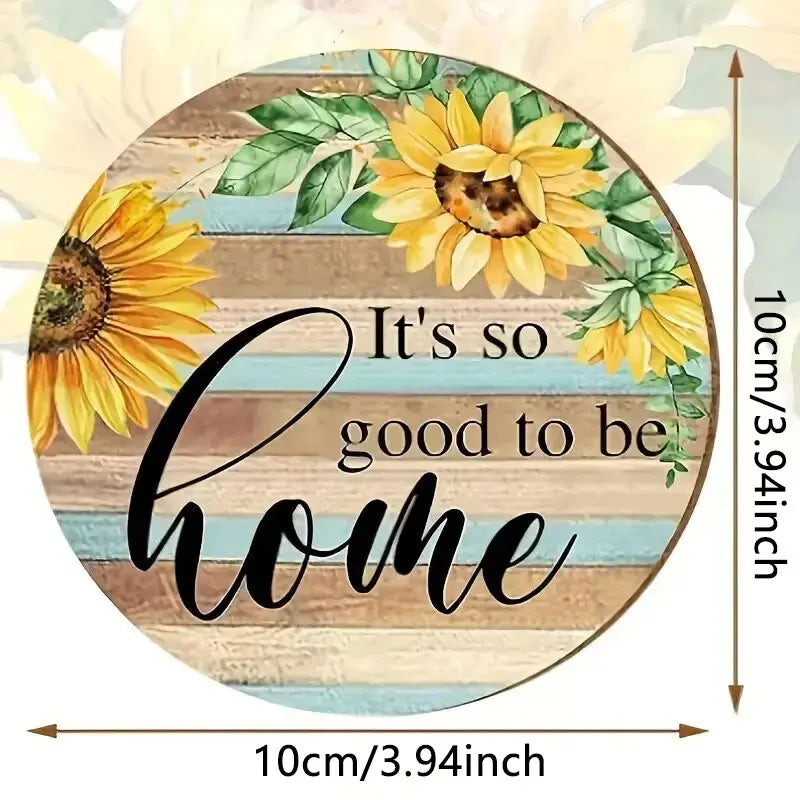 6-Piece Vintage Sunflower Drink Coasters Set with Holder Drink Coasters Set Axl