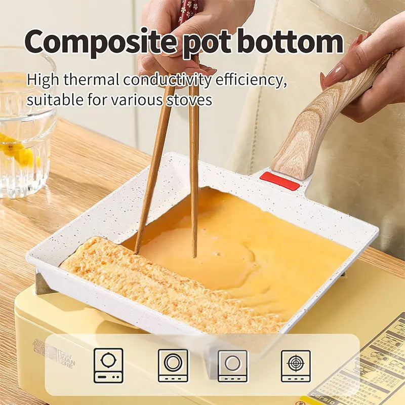 Nonstick Tamagoyaki Pan – Japanese Omelette Egg Frying Pan Egg Frying Pan Axl