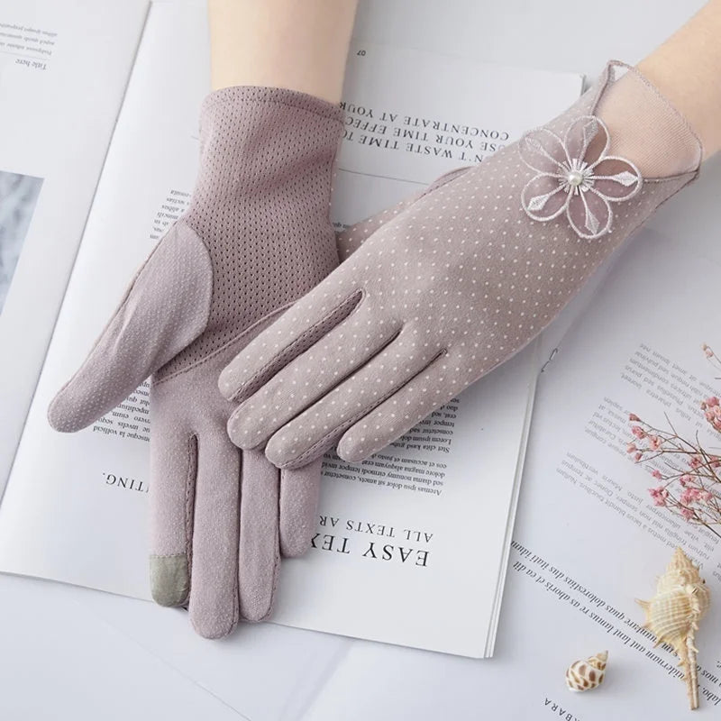 Women's UV Sun Protection Gloves – Touchscreen & Non-Slip Sun Protection Gloves Axl One Size PURPLE