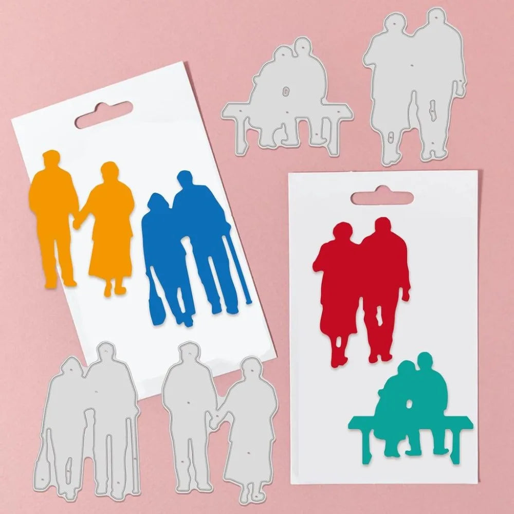 Couple Cutting Dies – Man & Woman Embossing Stencils for Cards Craft Cutting Dies Axl