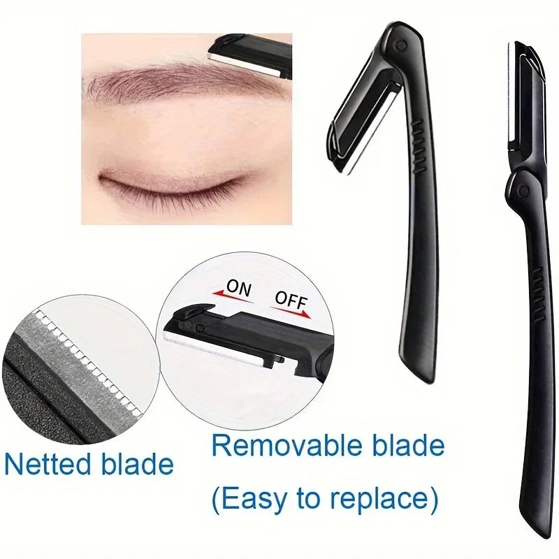 Eyebrow Grooming Razor Kit with Exfoliating Skin Tool Eyebrow Grooming Kit Axl
