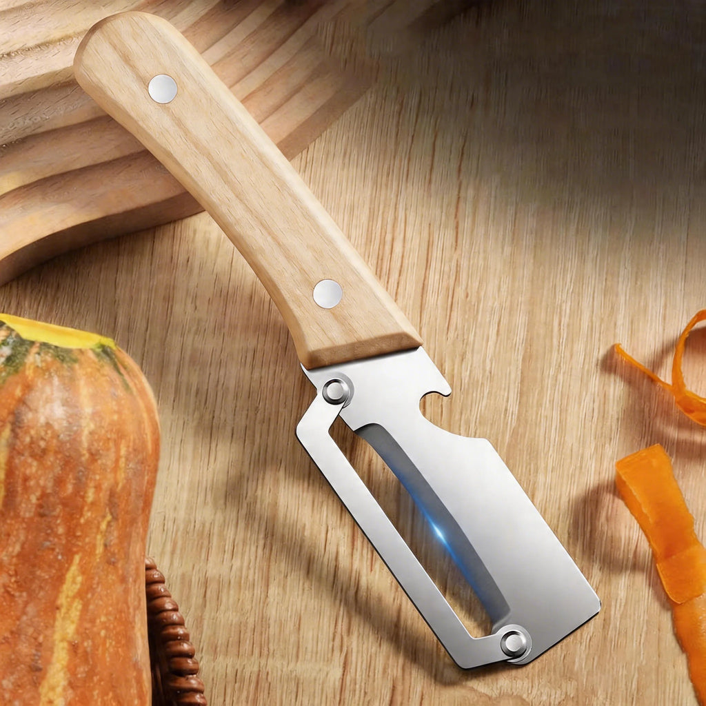 Stainless Steel Peeler Set with Wooden Handle – 1 to 10 Pc Vegetable Peeler Set Axl