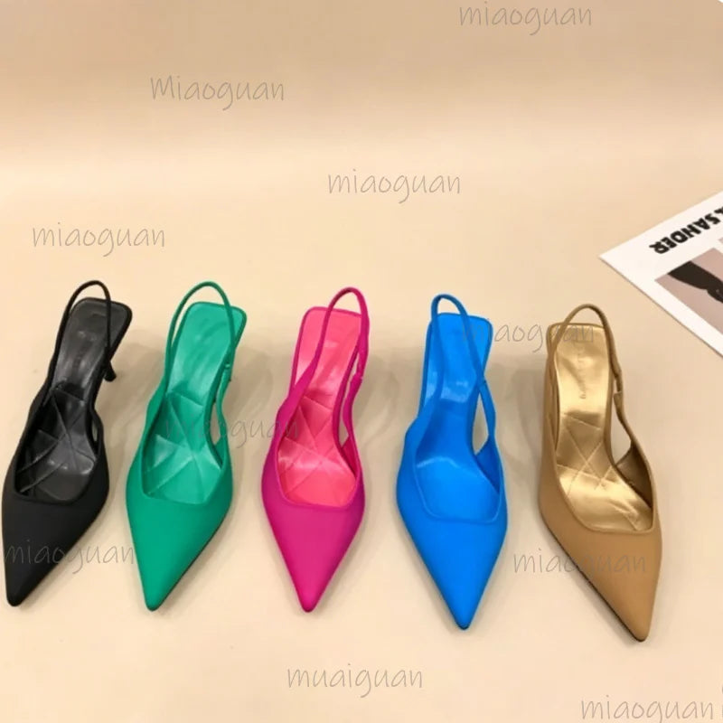 French Pointed Toe Women's High Heel Sandals – Elegant Pumps High Heel Sandals Axl