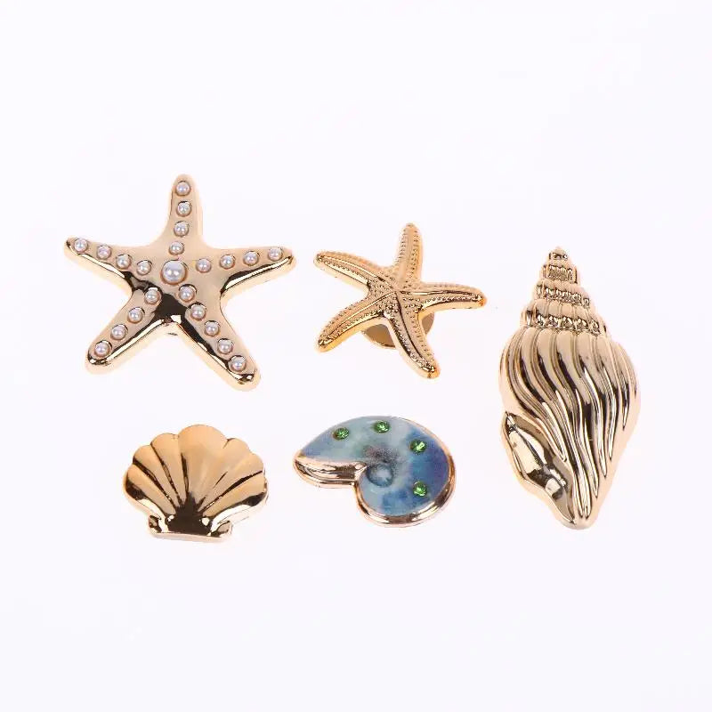 16-Piece Starfish Shell Shoe Charms Set | DIY Bling Clips Shoe Charms Set Axl